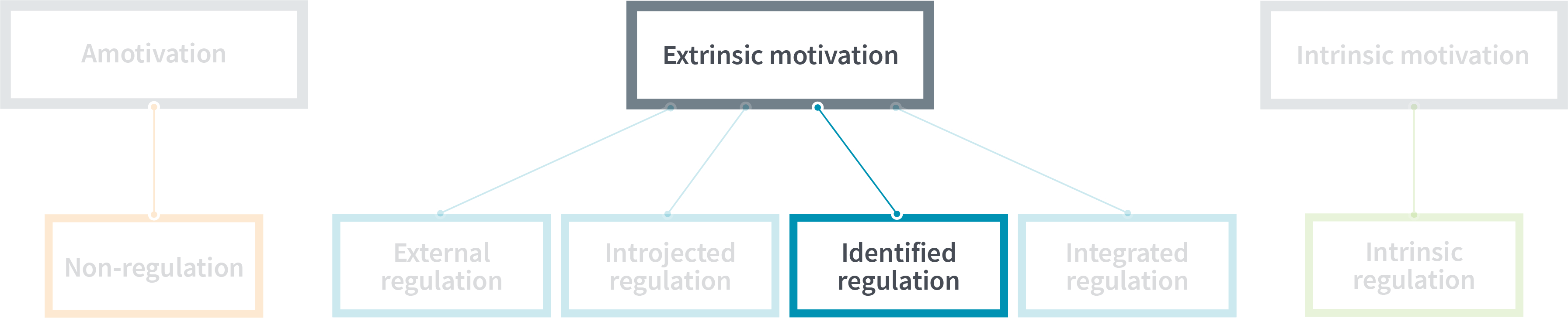 Graphe des types de motivations et d'intériorisations