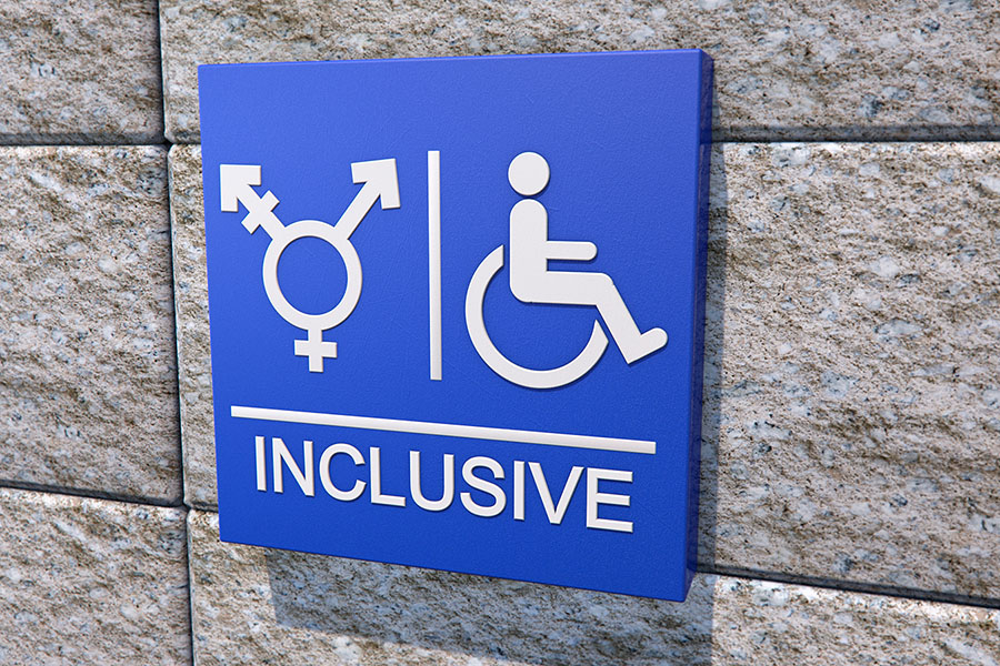 Une affiche pour une salle de bain inclusive