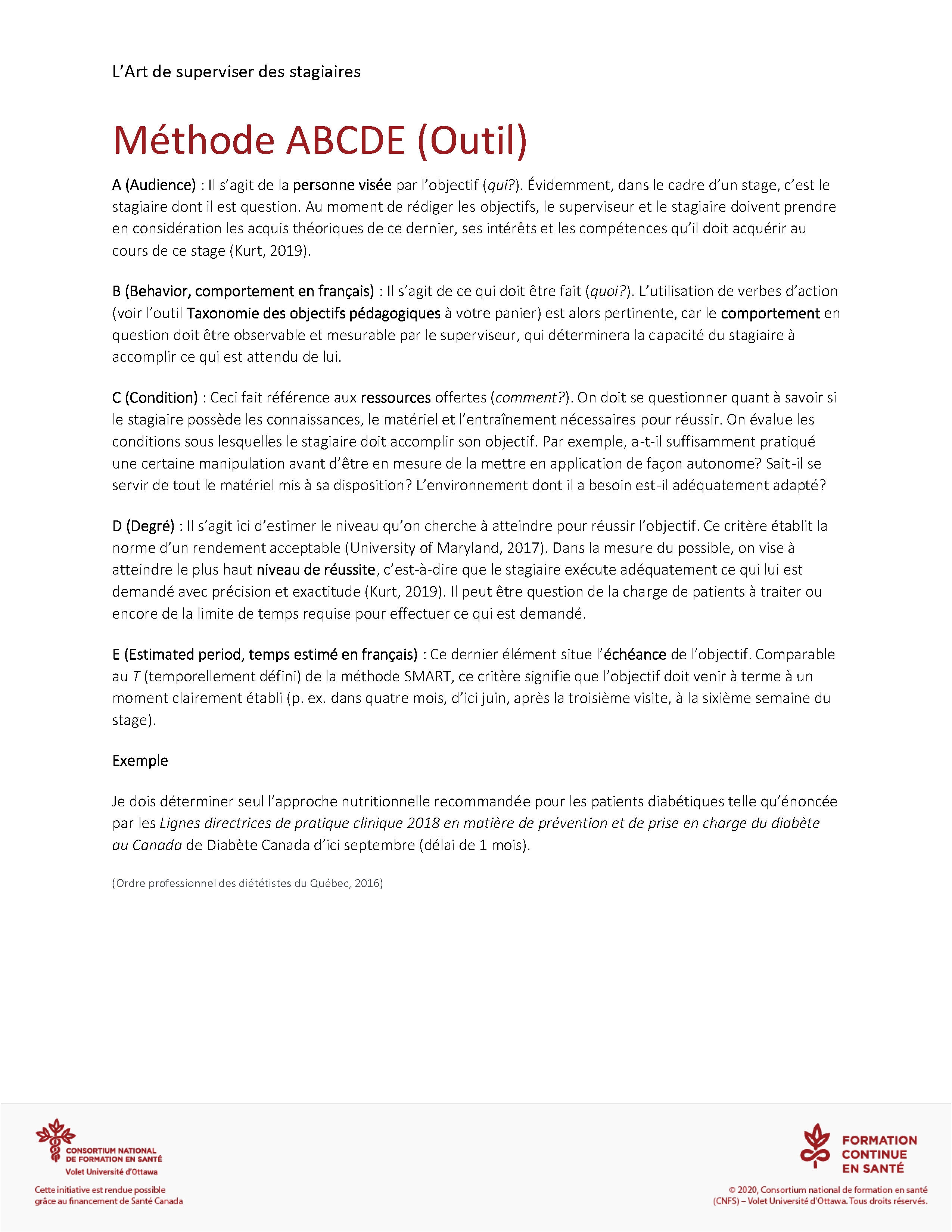 Méthodes SMART et ABCDE - 3