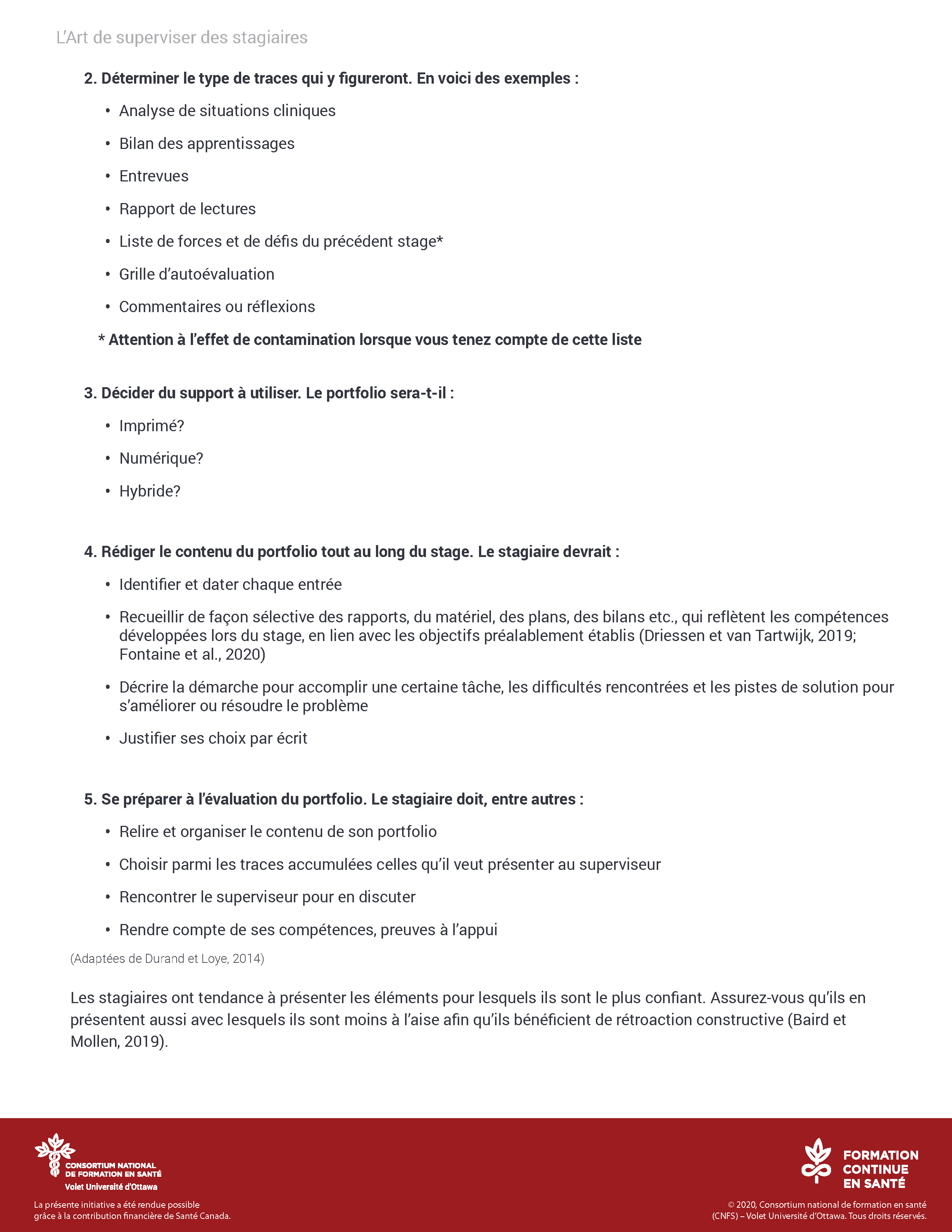 Outil : Portfolio