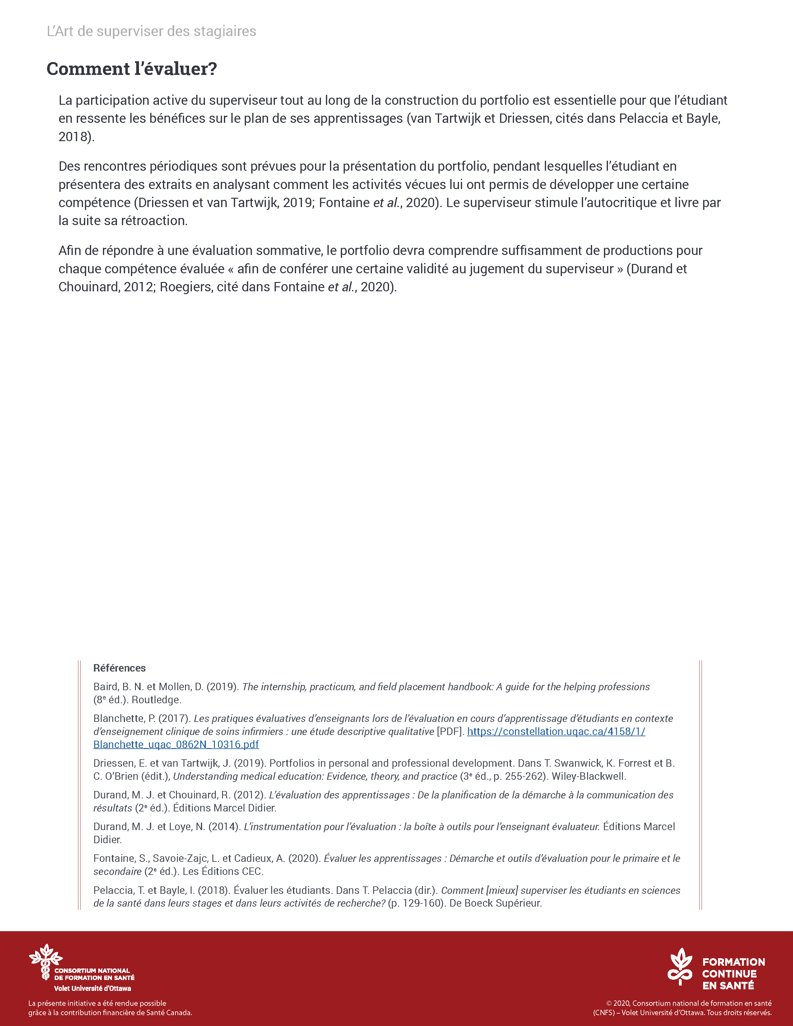 Outil : Portfolio