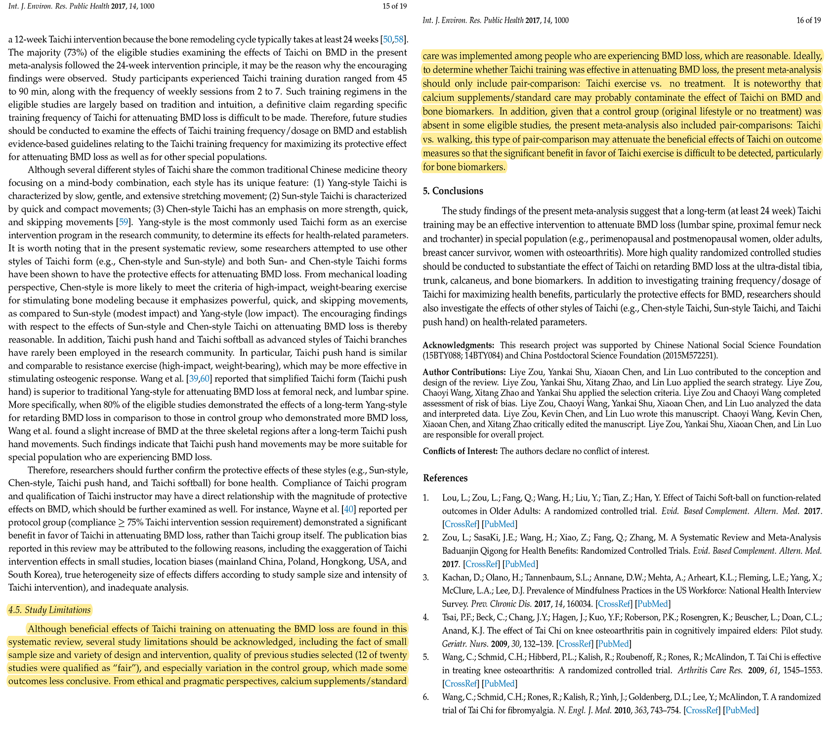 Une capture d'écran de la section 4.5 aux pages 15 et 16 qui répond partiellement à cette question.