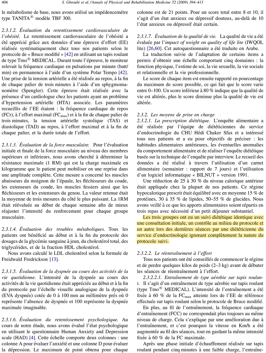 Une capture d'écran de la réponse qui se trouve à la section 2.3.2.1 à la page 404.