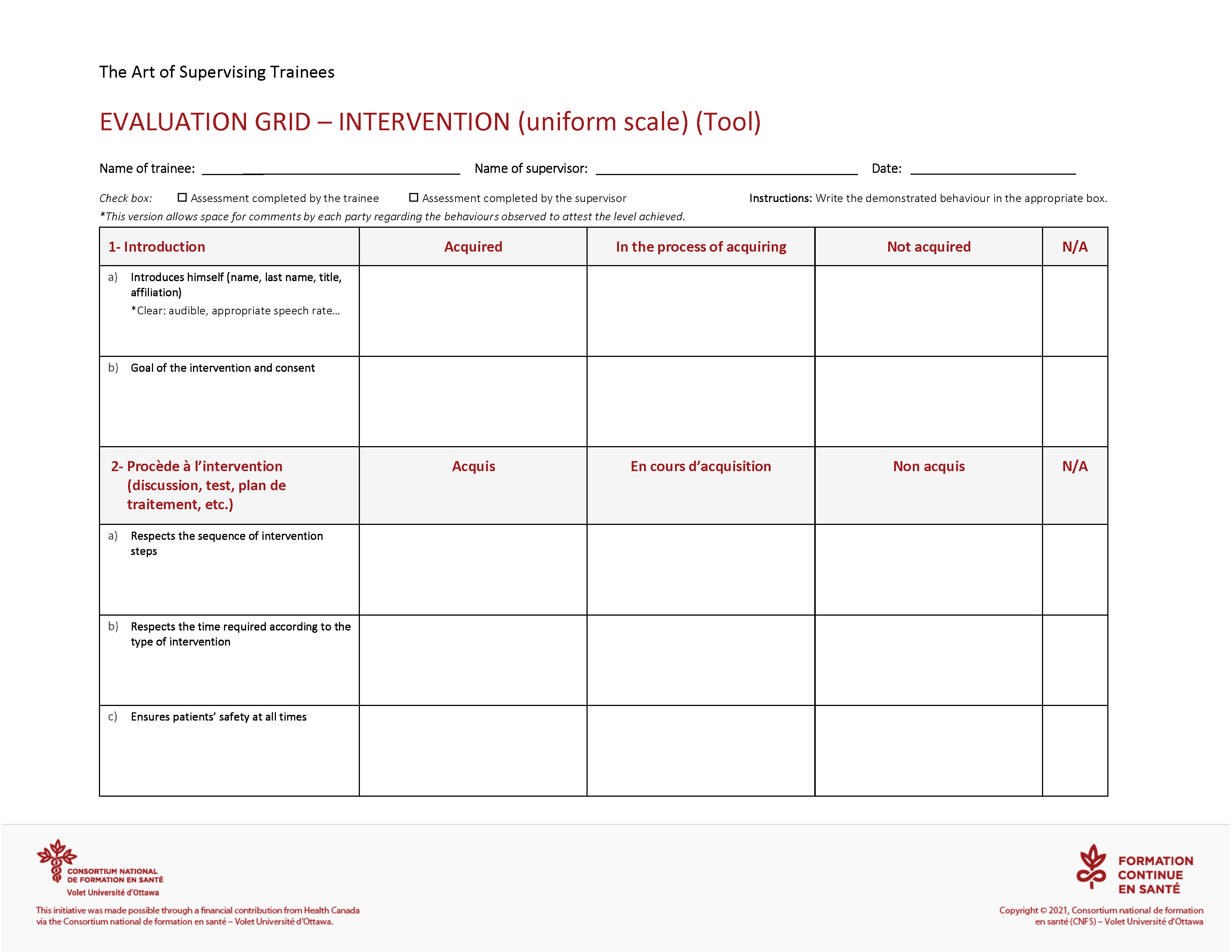 Tool: Evaluation Grids